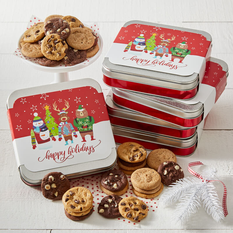 Woodland Creatures Happy Holidays Tin - Case of 5 Woodland Creatures Happy Holidays Tin - Case of 5