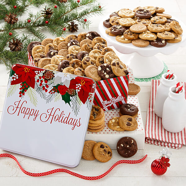 Poinsettia 90 Nibblers Tin Poinsettia 90 Nibblers Tin