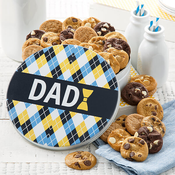 Plaid For Dad 30 Nibbler Tin Plaid For Dad 30 Nibbler Tin