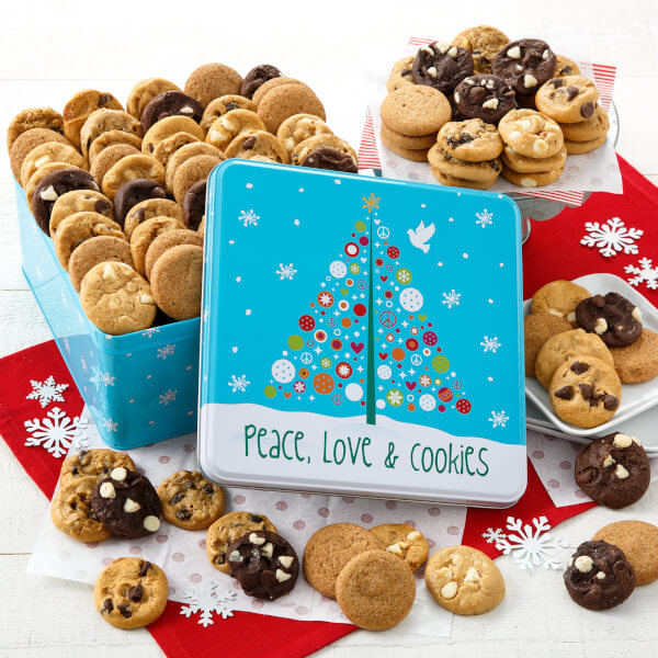 Peace Love Cookies 90 Nibblers Tin Nut-Free Peace Love Cookies 90 Nibblers Tin Nut-Free