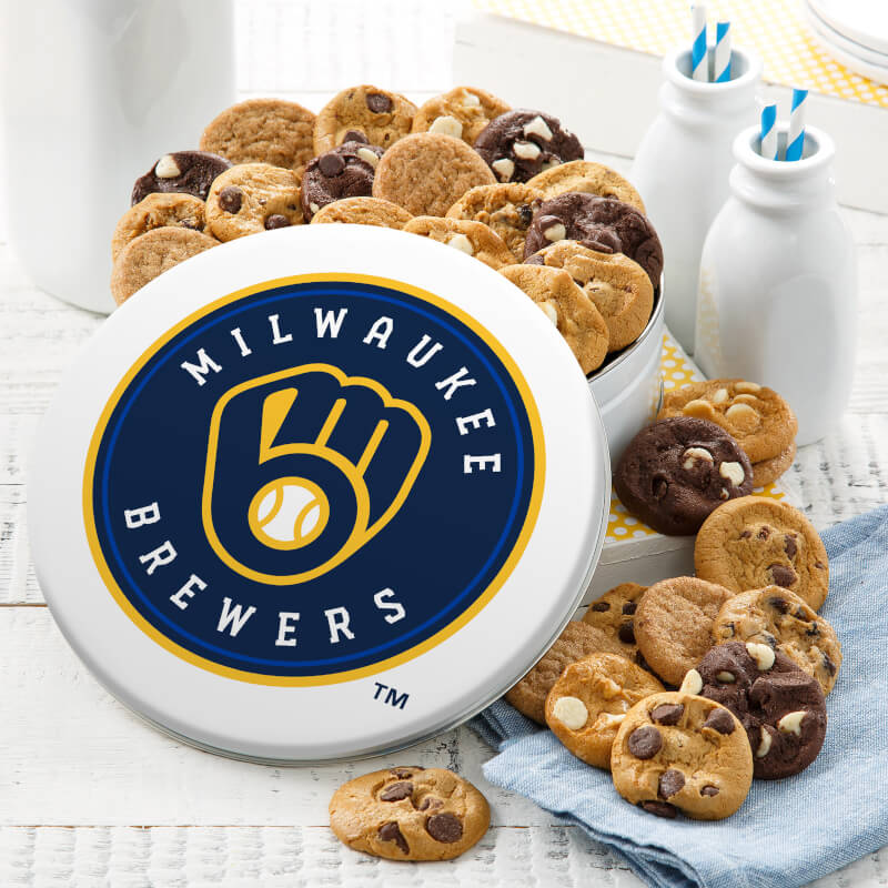 Milwaukee Brewers 48 Nibbler Tin Milwaukee Brewers 48 Nibbler Tin