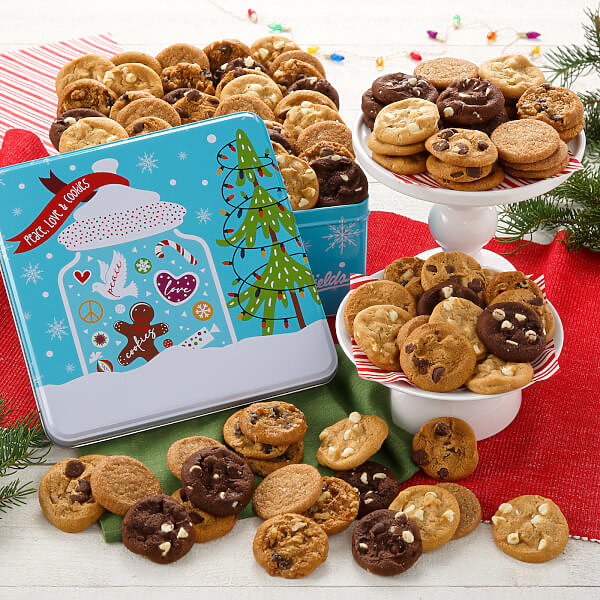 Peace Love Cookies 90 Nibblers Tin Nut-Free Peace Love Cookies 90 Nibblers Tin Nut-Free