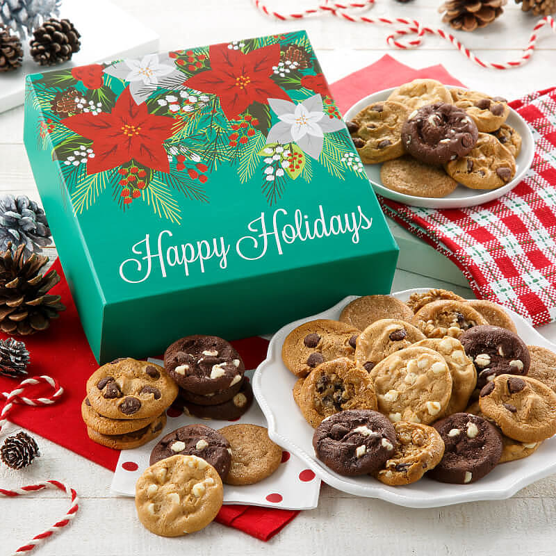 Happy Holidays Bite-Sized Cookies Box Happy Holidays Bite-Sized Cookies Box