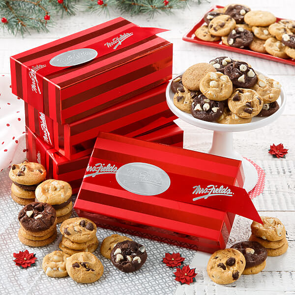 24 Nibblers Bite-Sized Cookies Red Striped Box Case of 20 24 Nibblers Bite-Sized Cookies Red Striped Box Case of 20