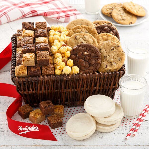 Surprise and Delight Basket of Treats personalized gifts personalized gift corporate gifts custom gifts gift basket baskets