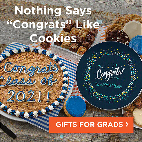 Grad Night Delights. Nothing Says 'Congrats' Like Cookies. Shop Gifts For Grads