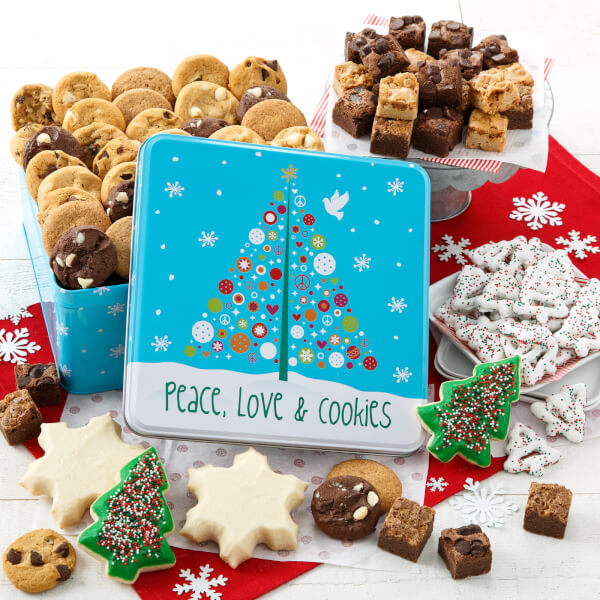 Peace Love Cookies Large Combo Tin Peace Love Cookies Large Combo Tin