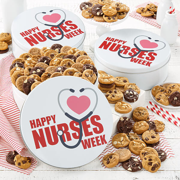 Nurses Week 90 Nibbler Tin Case of 3 Nurses Week 90 Nibbler Tin Case of 3