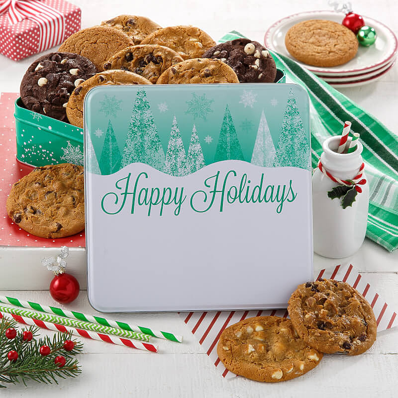 Holiday Trees 12 Cookie Sampler Tin Holiday Trees 12 Cookie Sampler Tin
