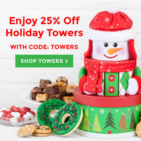 Enjoy 25% Off Holiday Cookie Towers with code: TOWERS. Click to shop Towers.