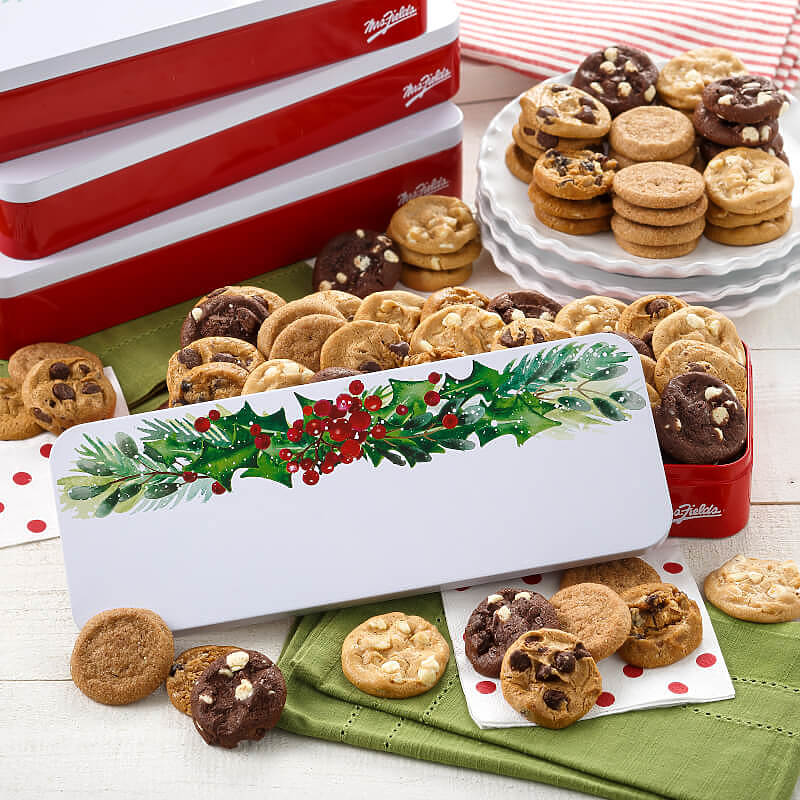 Holly Leaf 30 Nibbler Tins Case of 20 Holly Leaf 30 Nibbler Tins Case of 20
