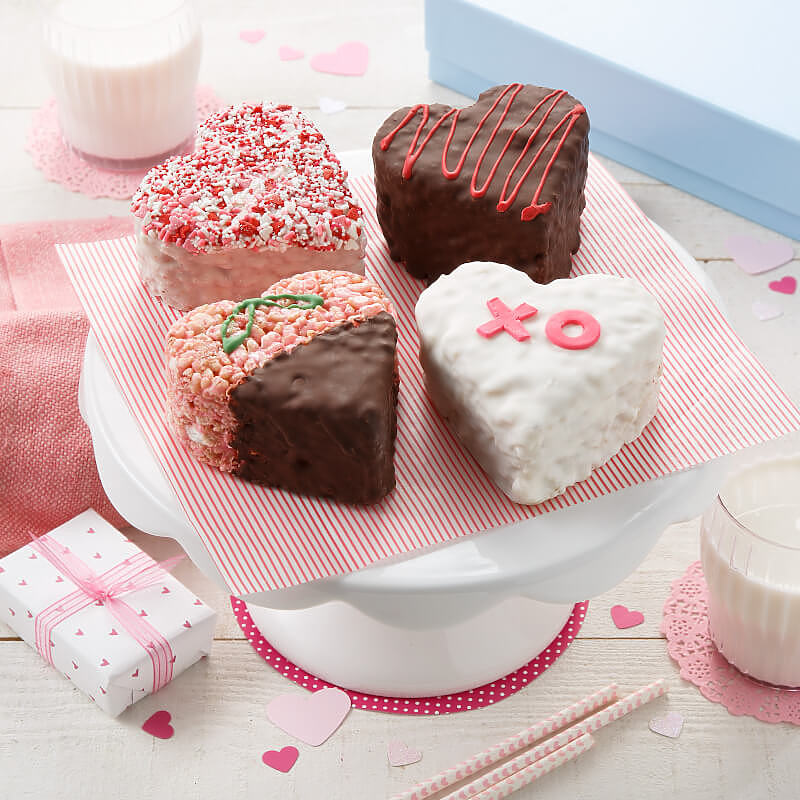 Rice Krispie Heart Gift Box - 4 count Rice Krispie Heart Gift Box - 4 count