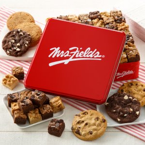 Mrs Fields Signature Cookie and Brownie Bites Tin Mrs Fields Signature Cookie and Brownie Bites Tin