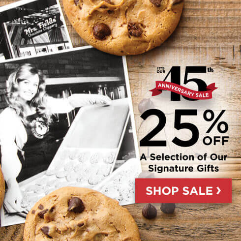 Its Our 45th Anniversary. Enjoy 25% off a selection of our signature gifts. shop now.
