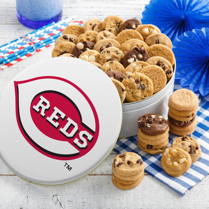 Cincinnati Reds 48 Nibbler Tin Cincinnati Reds 48 Nibbler Tin