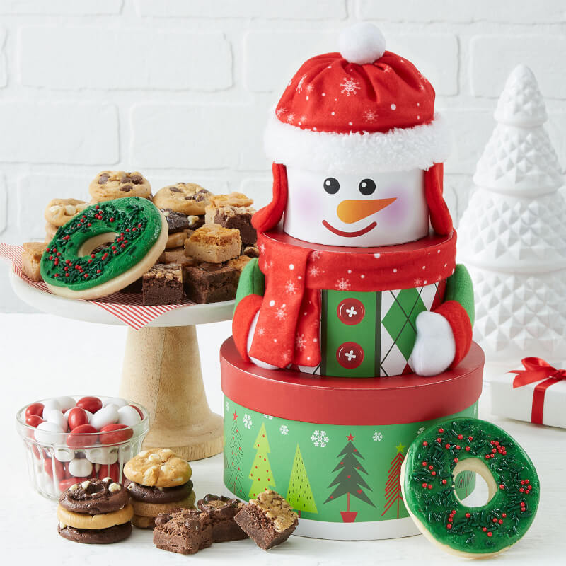 Traditional Snowman Cookie Tower Traditional Snowman Cookie Tower