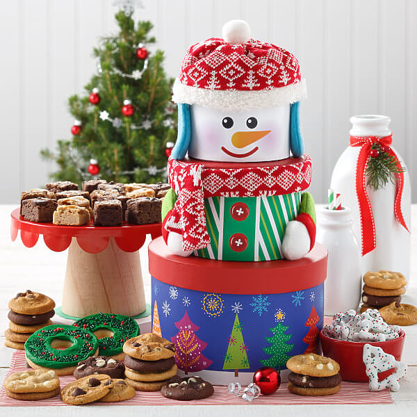 Traditional Snowman Cookie Tower Traditional Snowman Cookie Tower
