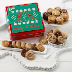 Merry Christmas 48 Nibblers Bite-Sized Cookies Tin