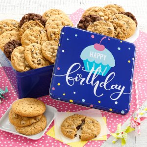 Happy Birthday Two Full Dozen Cookie Tin Happy Birthday Two Full Dozen Cookie Tin