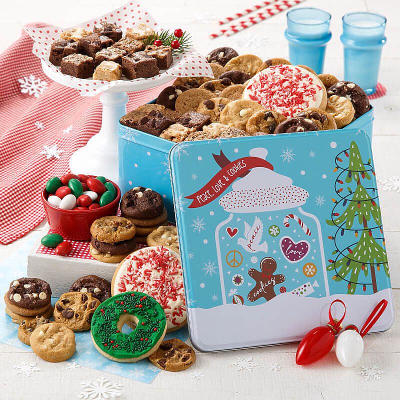 Peace Love Cookies Large Combo Tin Peace Love Cookies Large Combo Tin