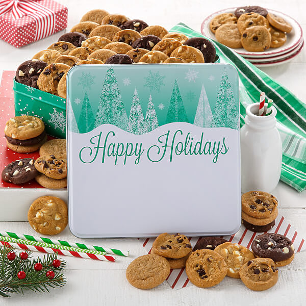 Custom 60 Nibbler Holiday Trees Tin Custom 60 Nibbler Holiday Trees Tin